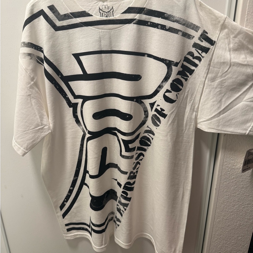 Tapout White Short Sleeve Tee with Bold Black Graphic